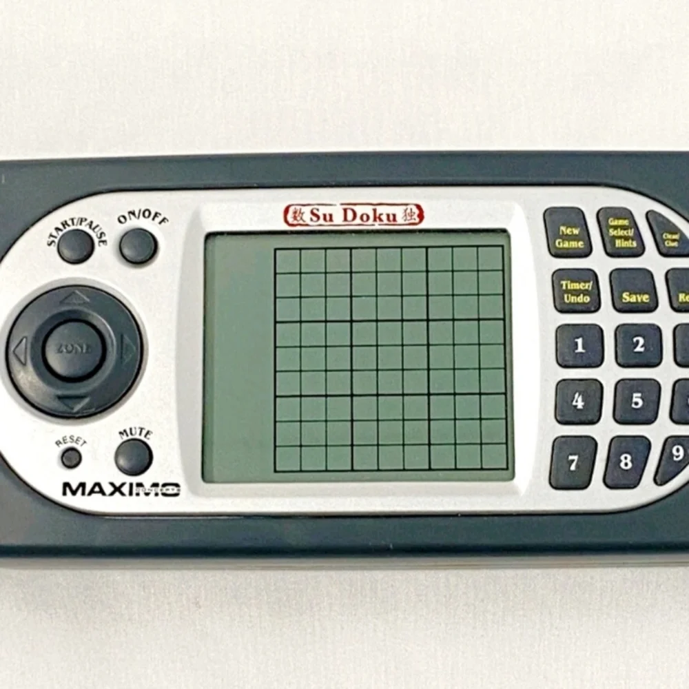 Sealed Maximo Super Sudoku Handheld Electronic Puzzle Game 16,000+ Puzzles New .